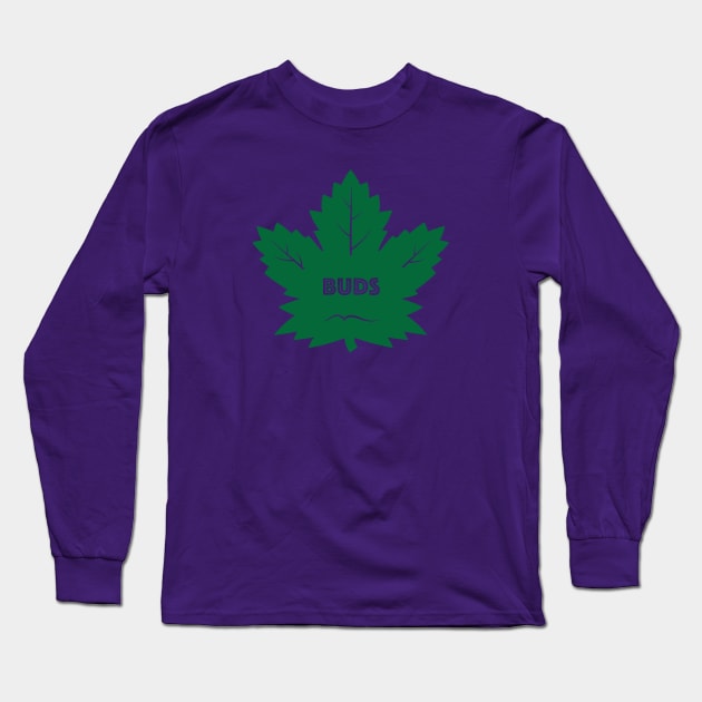 Green Buds Punched Out Long Sleeve T-Shirt by DirtyGoals